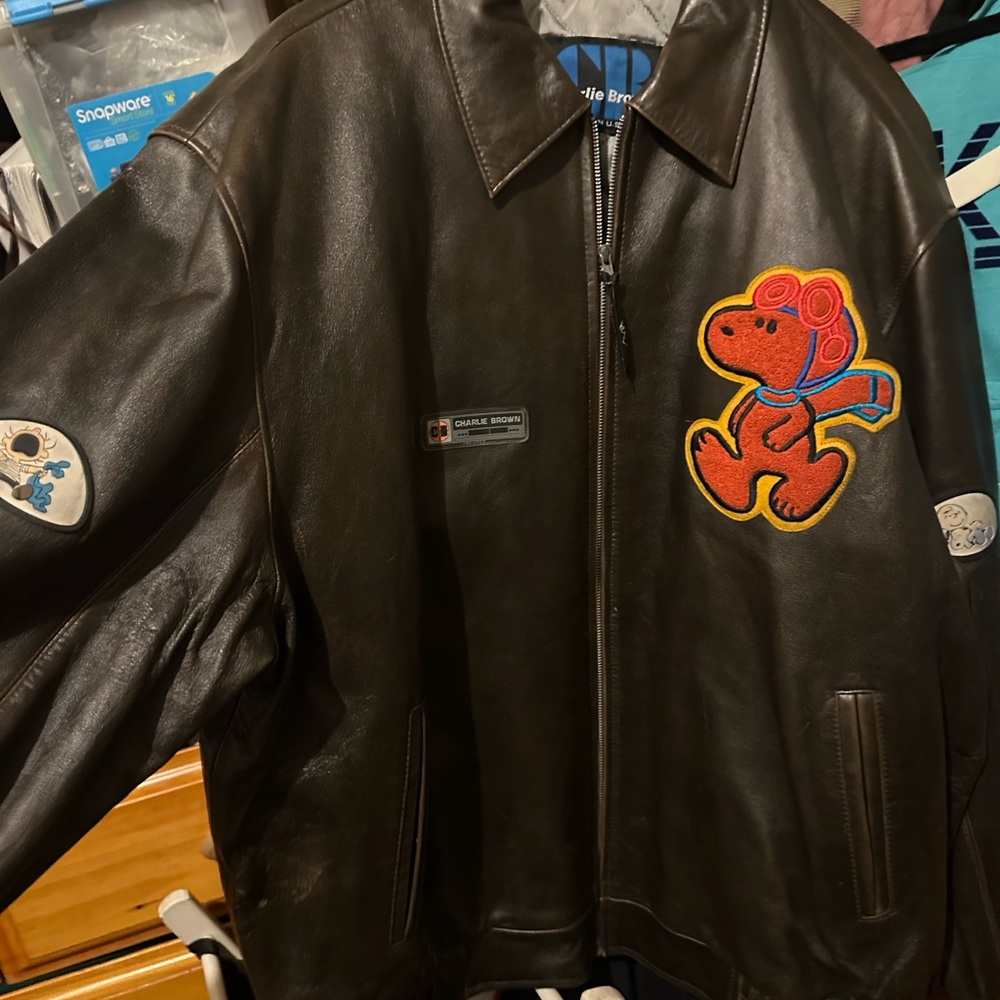 Almost New Brown Charlie Brown Leather Jacket. Size XXL